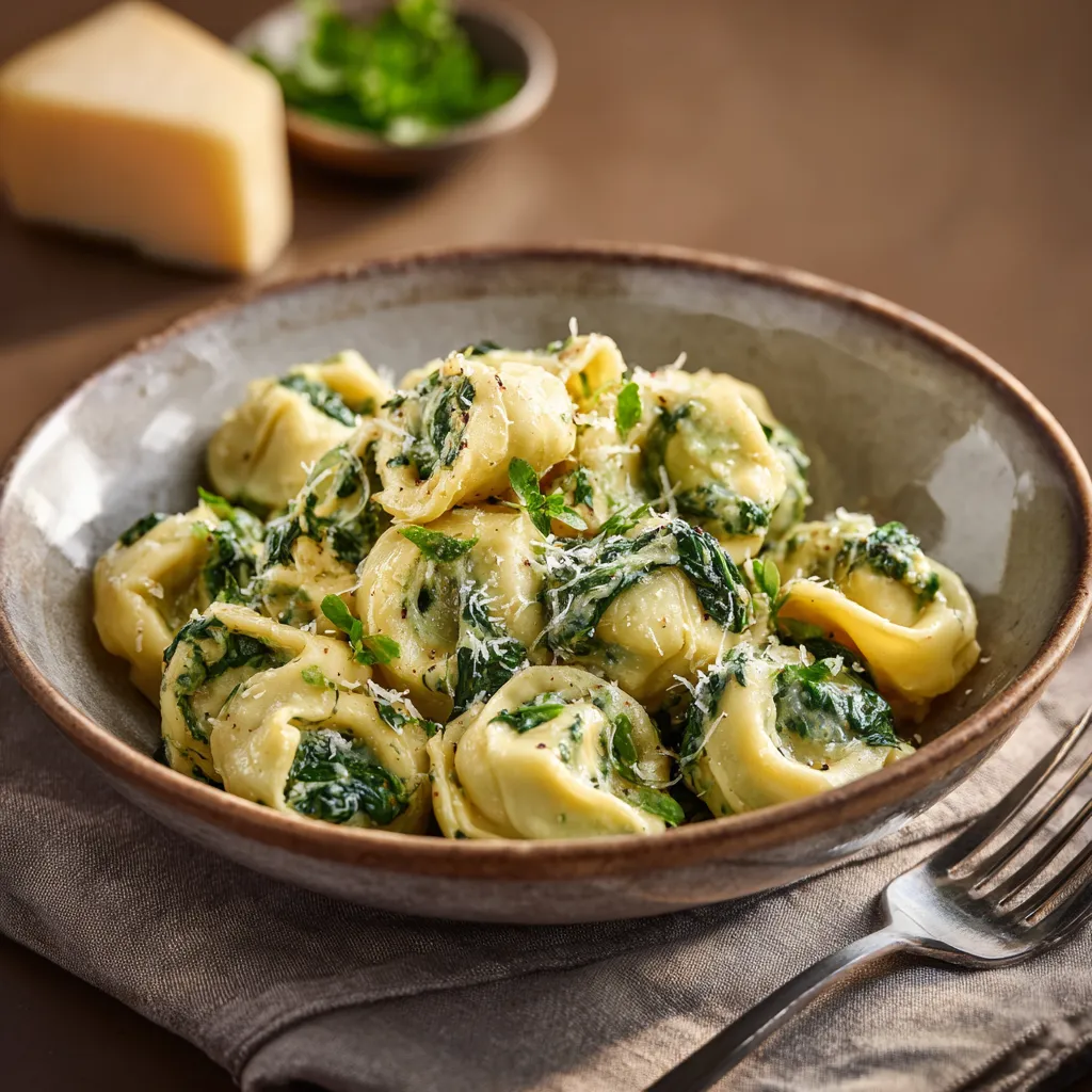 [4560] Pastas tortellini farci ricotta épinards sauce chèvre épinard