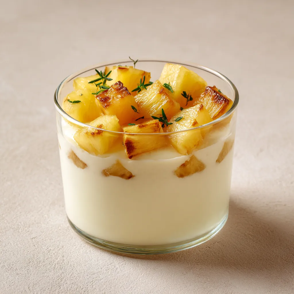 [4215] Tartare ananas et sa mousse légère à la coco